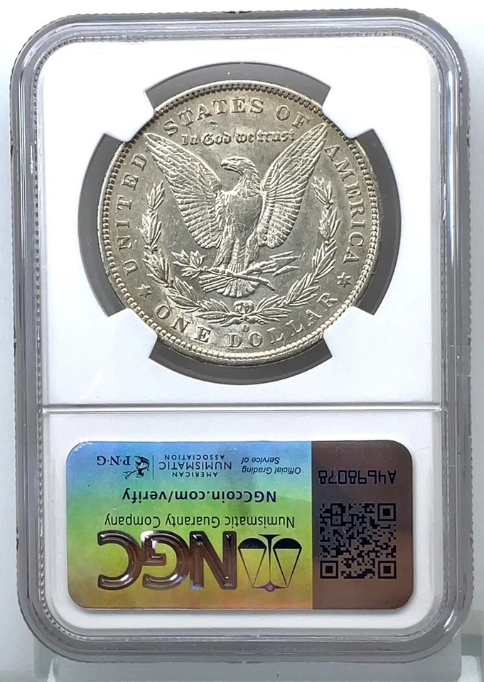 1896 O $1 Morgan Silver Dollar NGC AU 50 - Image 4 of 4