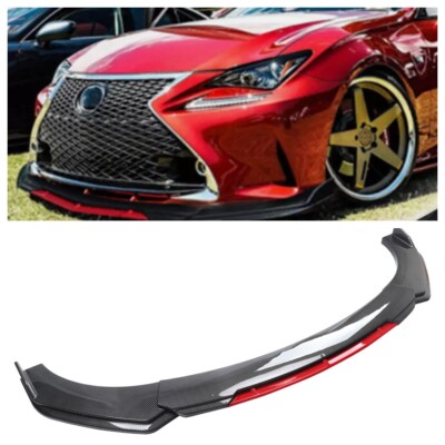 For LEXUS IS200T IS250 Forte Carbon Style Front Bumper Lip Spoiler Splitter Kits