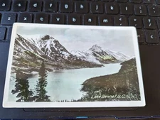 VIntage RPPC hand tinted "Lake Bennett" Canada  Free Ship