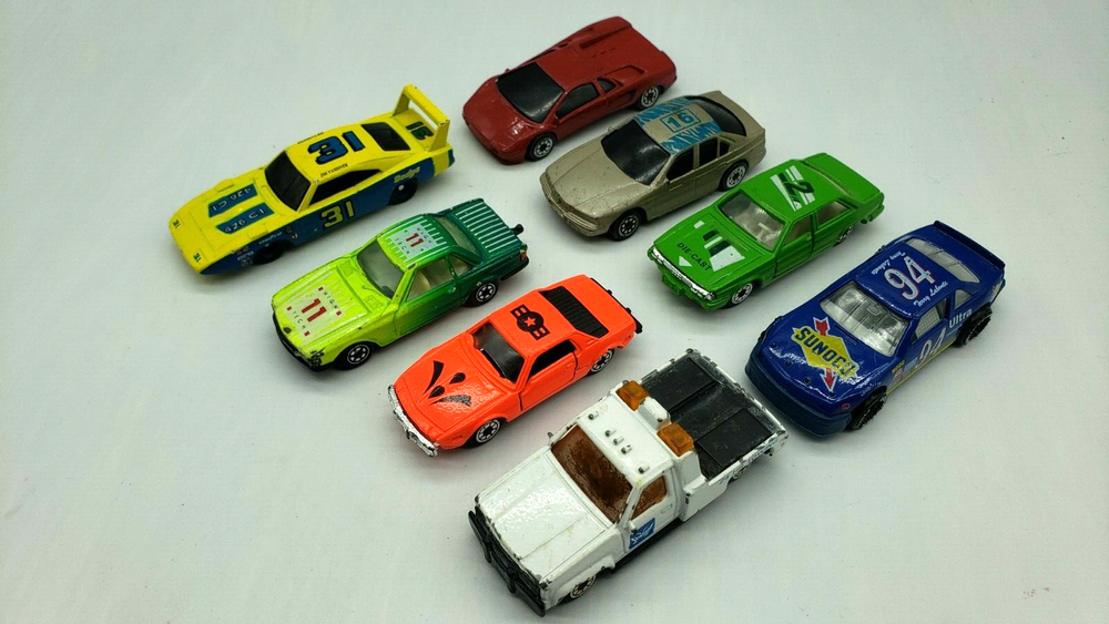8x Car Mixed Random Lot Road Champs Diecast 1/64 Various Collectible Cars Fun