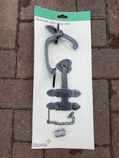 Blooma Black Antique Effect Thumb Latch Gate Handle Set Garden Door