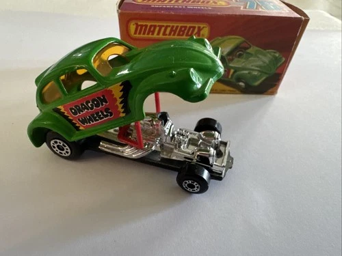 Matchbox Lesney Superfast SF43 Dragon Wheels- BLACK BASE, boxed