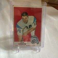 1969 TOPPS Football Jack Snow #256 Los Angeles Rams Actual Shipping Cost
