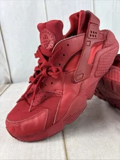 Men’s Nike Huarache Running Shoes  Triple Red Size 9  318429-660 Excellent