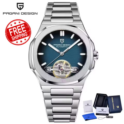 PAGANI DESIGN Tourbillon Mechanical Men Watch Sapphire 316L Steel Waterproof