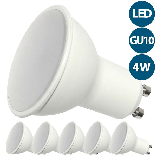 6X GU10 LED Strahler Spot Leuchtmittel, 230V, 4W, Licht Warmweiß 3000K-image