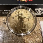 2026 W American Gold Eagle Enhanced $50 One- Ounce Coin with Box & COA, Spotless