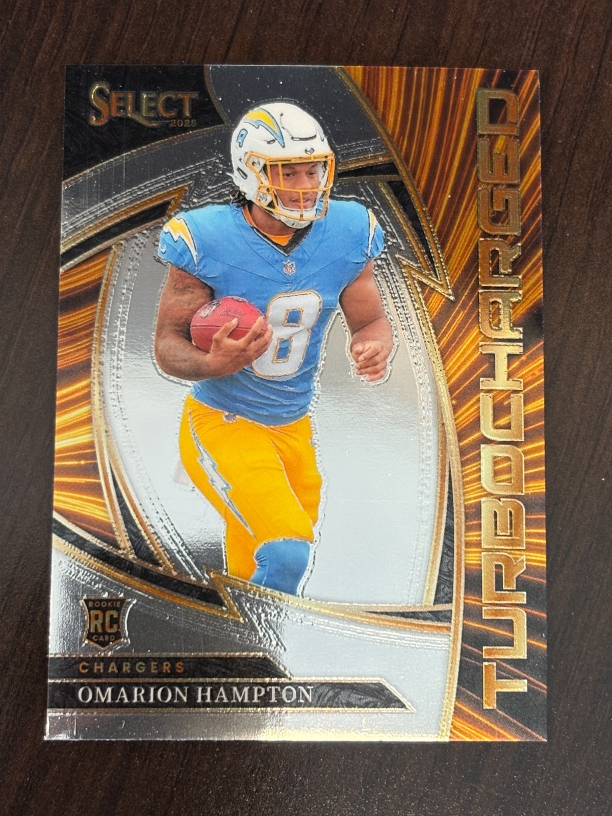 2025 Panini Select - Turbocharged Omarion Hampton #25 (RC) - Chargers