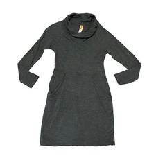 Lucy Cowl Neck Sweater Dress Long Sleeve Pockets Small