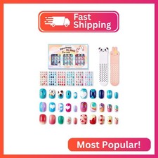 Modelones Press on Nails for Kids 144Pcs 6 Pack Children Acrylic Fake Nails Pre-