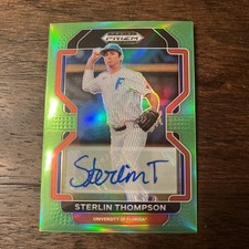 2022 Panini Prizm Draft Picks - Sterlin Thompson #PDP31 Neon Orange Prizm /23