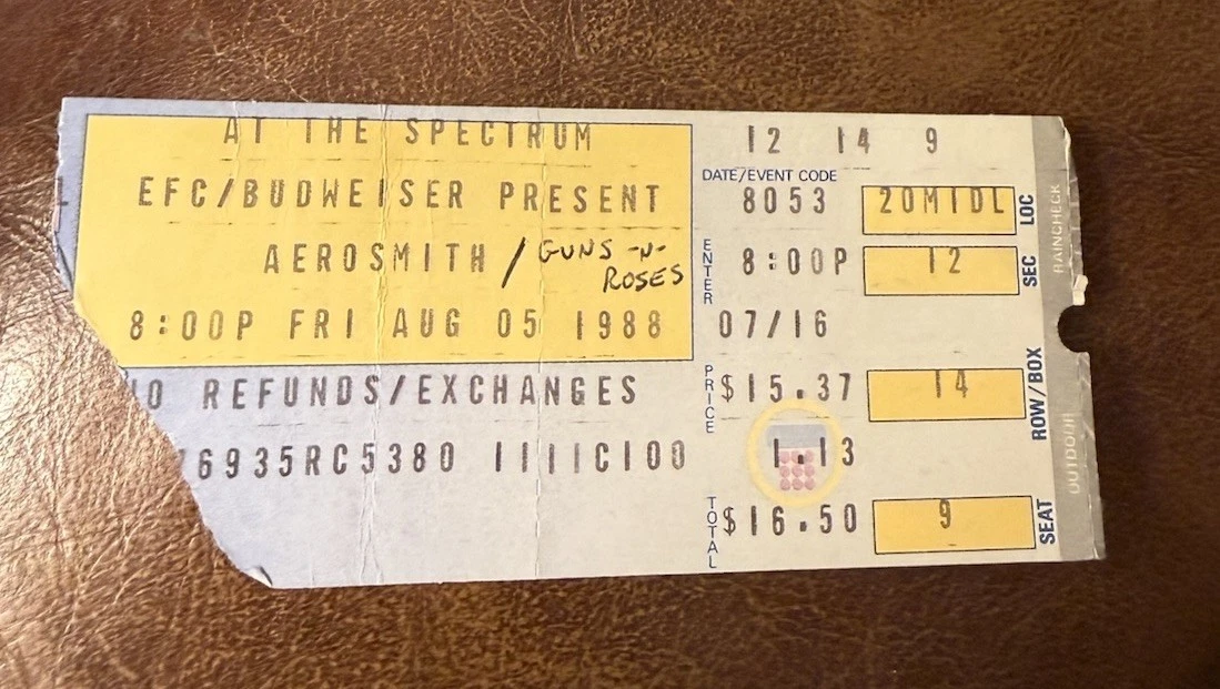 Guns N Roses Ticket Stub for sale | eBay