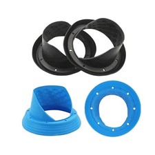 2X 6.5Inch Silicone Car Speaker Baffle Protect the Shock Absorb