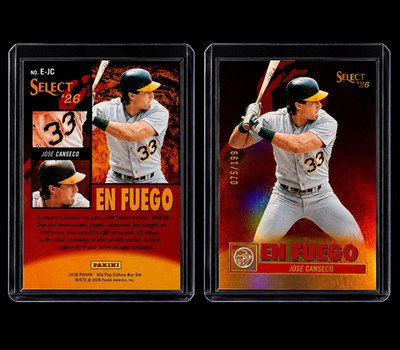 Panini 2026 Select En Fuego Jose Canseco Oakland Athletics E-JC #75/199