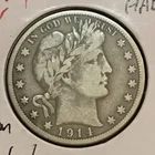 U.S. Barber Half Prem F/VF 1914-S