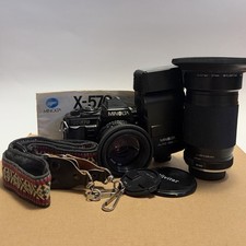 Minolta X-570 Black 35mm With Accessories For Parts but may work 