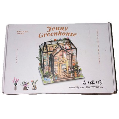 DIY Miniature Doll House Kit, Jenny Greenhouse Flower Shop new open box 