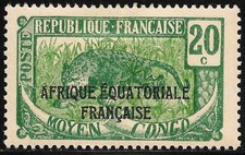 Middle Congo #31 (A1) VF MINT - 1926 20c Leopard - Ovp t