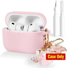 Cute Bling Keychain and Cleaning Kit Included for AirPods Pro 3 Case Cover Pink