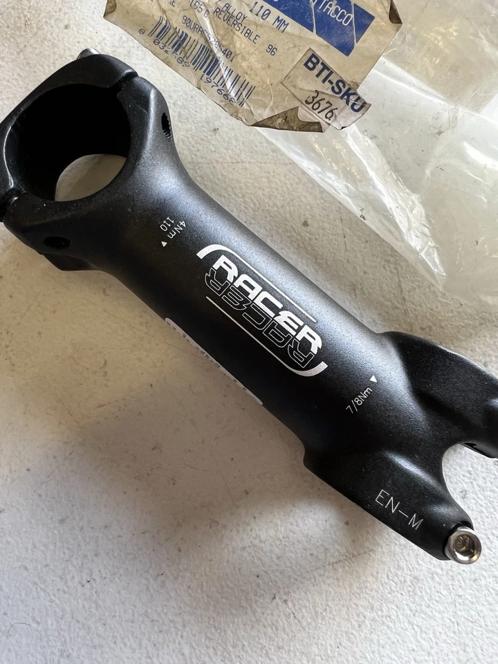 ITM Racer Stem 1 1/8" Threadless 31.8 110mm +/-6° Road CX Gravel Black - Image 4 of 4