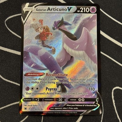Galarian Articuno V TG16/TG30 Swsh10: Astral Radiance Trainer Gallery Holo