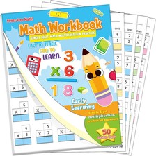 Ireer 1 Pcs One Page a Day Single Digit Multiplication Math Problem Workbook for