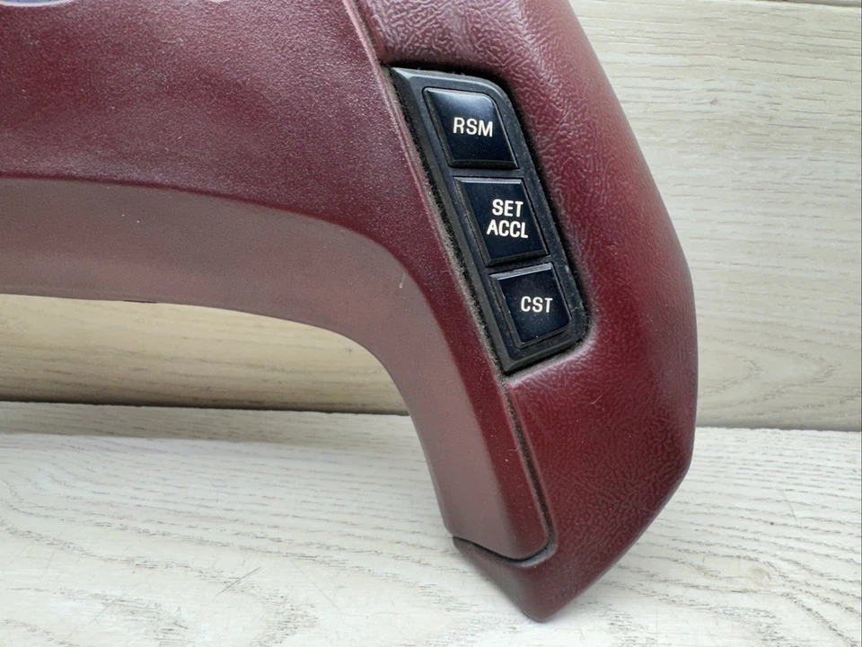 1986 1987 1988 Ford Bronco II Ranger Steering Wheel Horn Pad With Cruise Red B-4 - Image 4 of 4