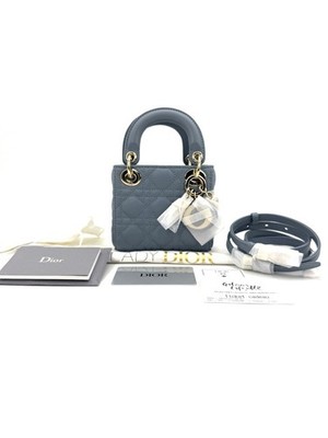 Dior Lady Dior Micro Bag Lambskin Cannage Top Handle Tote Bag [Duties Paid]