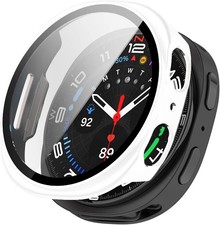 2 Pack Hard Case for Samsung Galaxy Watch 8 40mm Tempered Glass Screen Protector