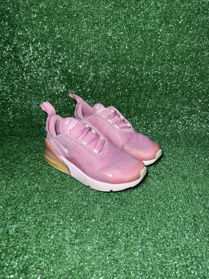 Nike Air Max 270 TD Flamingo Pink Running Shoes Comfort Sneaker Toddler Size 13C - Image 2 of 4