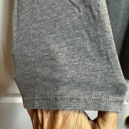 J Jill Womens Luxe Supima Tunic Forward Seam Gray Classic Lagenlook Size Large - Picture 9 of 15