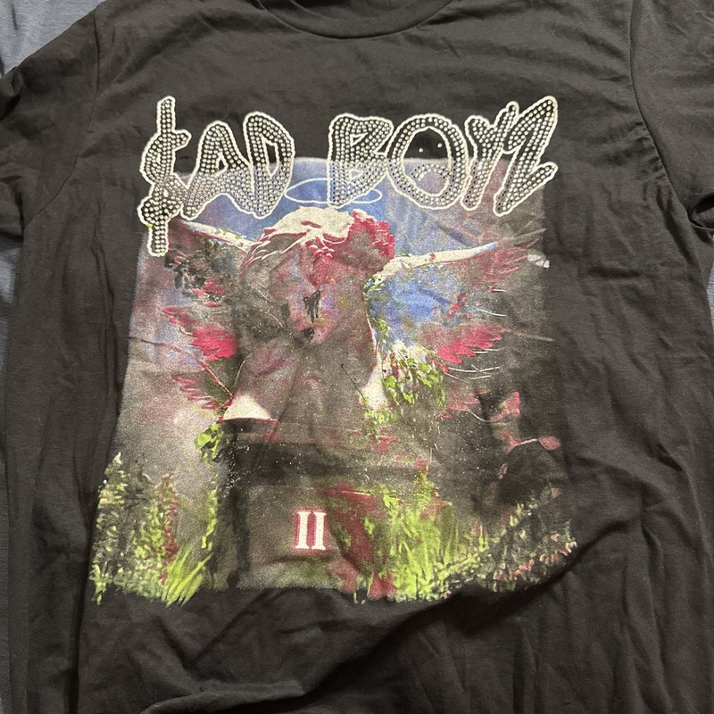 SAD BOYZ by Junior H Lil Sad Boy Black T-Shirt size M
