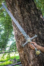 Handmade Damascus Steel King Solomon Crusader Sword ( Star of David pommel)