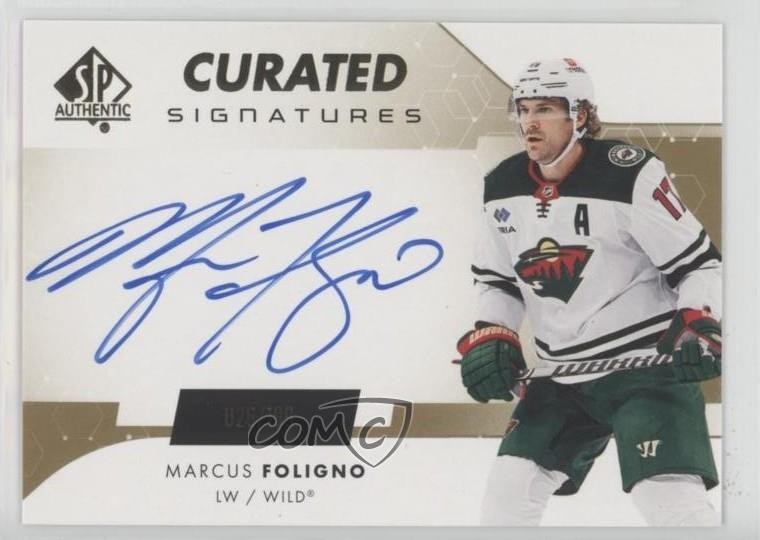2022-23 SP Authentic Curated Signatures 25/199 Marcus Foligno #SPC-MF Auto 14zh