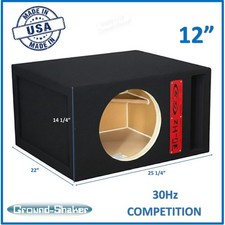 12" Single Ported Sub Box Ground Shaker Subwoofer Enclosure Speaker Car Audio