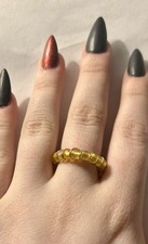 Yellow Beaded Ring