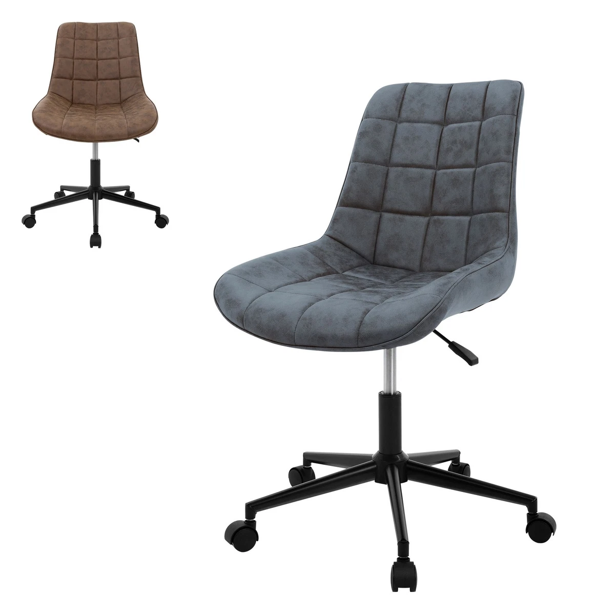 Silla giratoria de oficina asiento con respaldo sillón de imitación de cuero
