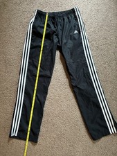 Vintage Y2K adidas Men's Track Pants Black/White Size M 3 Stripes