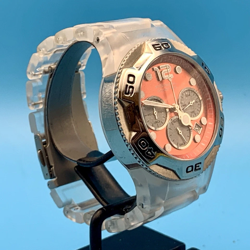 Reloj Pulsera Mujer FOSSIL CH-2482 Carbonita Acero St Cronógrafo Multi Esfera Funcionando Foto 4 de 4