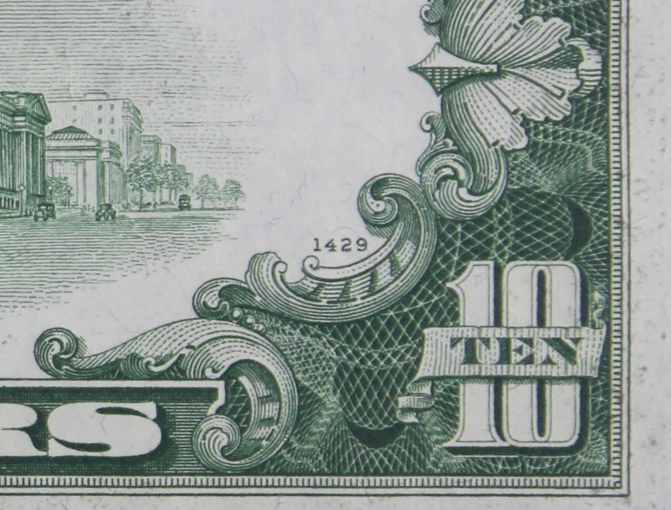 $10 1950 AU Narrow Federal Reserve Note C71733760A plain series, Philadelphia - Image 3 of 3