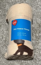 Pet Central Pet Fleece Throw 50x60 Inch Polyester Brown