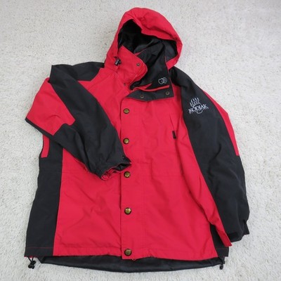 Kodiak Outdoor Gear Jacket Mens Medium Red Black Hooded Waterproof Parka Coat