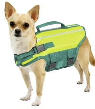 Vibrant Life Pet Floatation Device xs Small Dog, Cat Life Jacket High Visibility