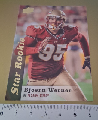 2013 Upper Deck Football Bjoern Werner Star Rookie Card 148 Florida State RC DE