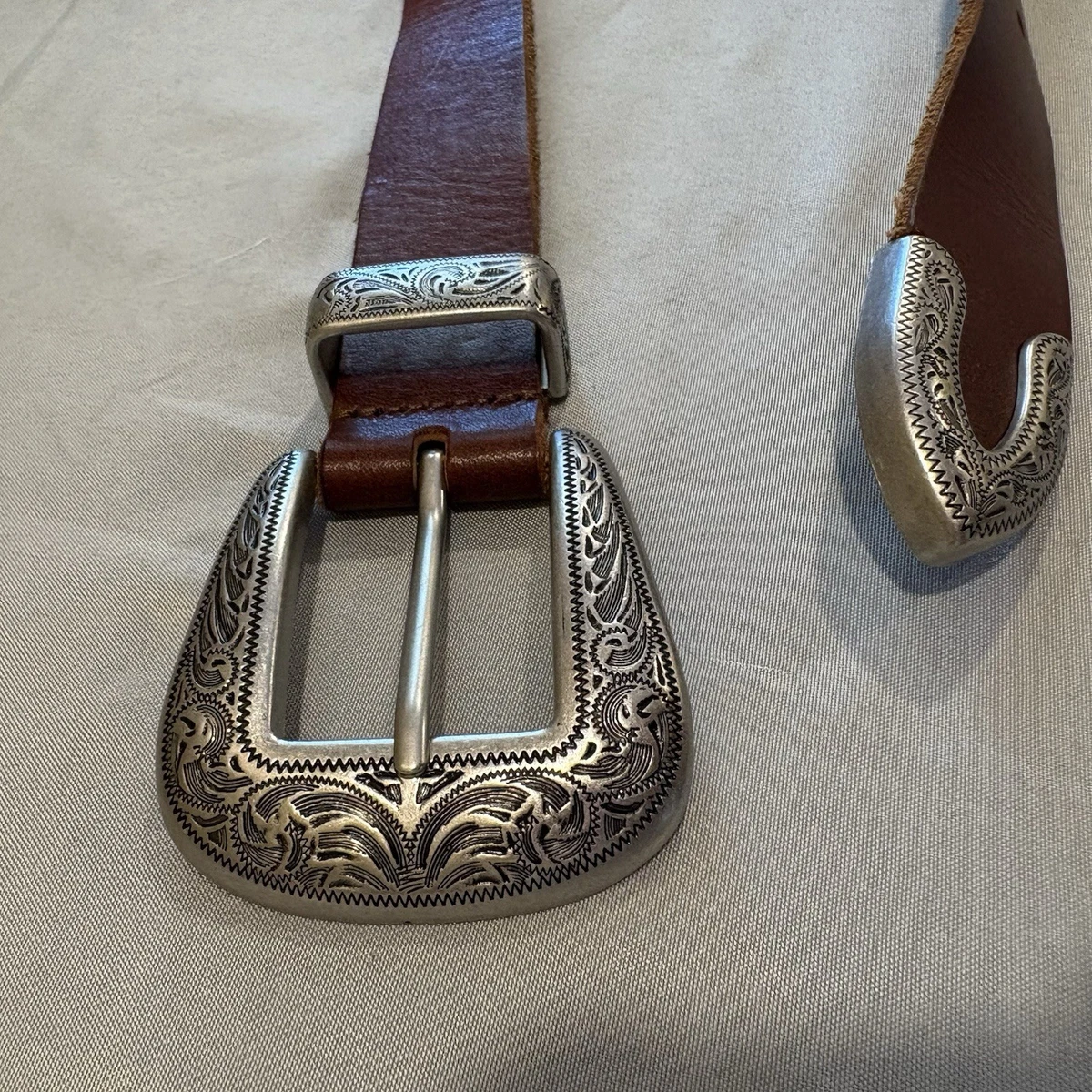 Urban Outfitters Western Engraved Leather Belt Women’s L Brown Cowboy Boho Rodeo Brown Womens Western Belt - Etsy main image 3