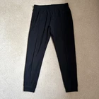 Men's Arne Jogging Pant Zip Pocket Drawstring Zip Leg Black  MEDIUM - Excellent