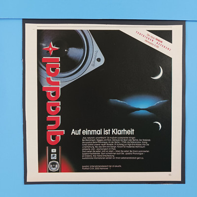1988 Quadral Speakers Print Advertisement