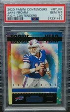 2020 Contenders Jake Fromm ROY Contenders Rookie RC #RYJFR PSA 10 GEM MT M719