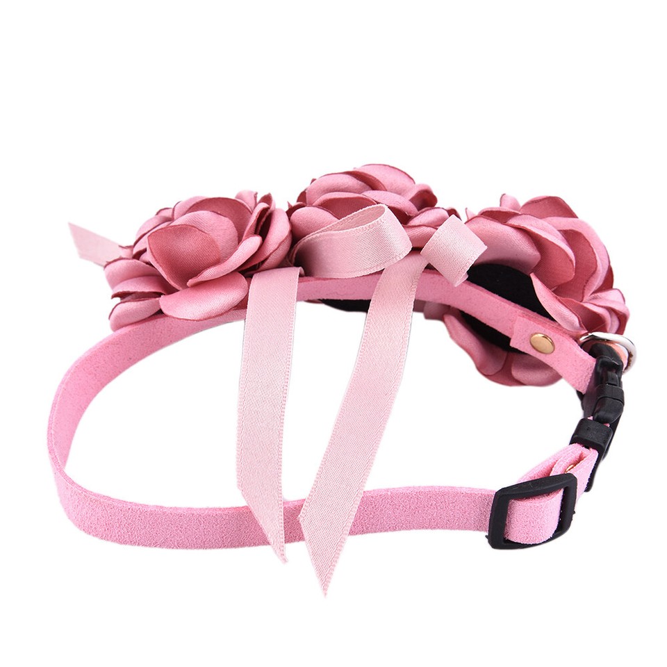 1pc Flower Pet Dog Collar Pet Wedding Flower Collar with Bell Pet