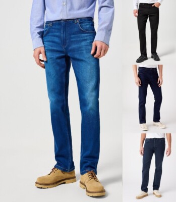 Wrangler Jeans Greensboro Stretch Denim Hose Regular Modern Straight Tapered